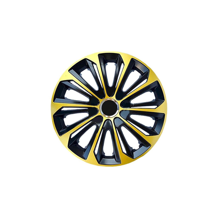 16'' NRM EXTRA STRONG GOLD BLACK капачки за джанти, златни и черни, 4 броя