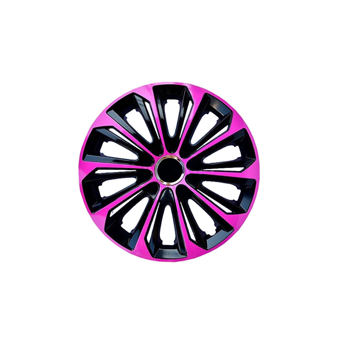 15'' NRM EXTRA STRONG PINK BLACK капачки за джанти, розови и черни, 4 броя