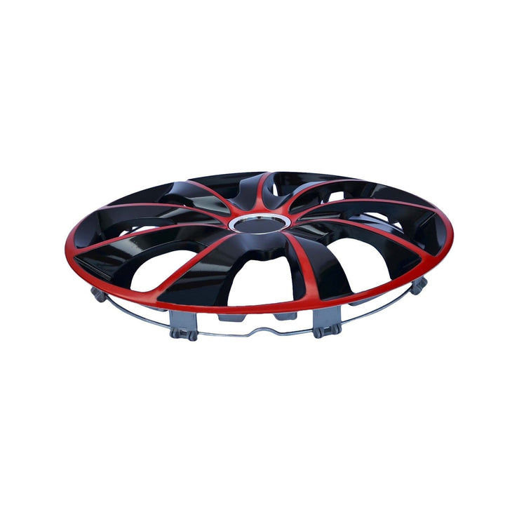14" NRM EXTRA STIG RED BLACK червени и черни капаци за колела, 4 броя
