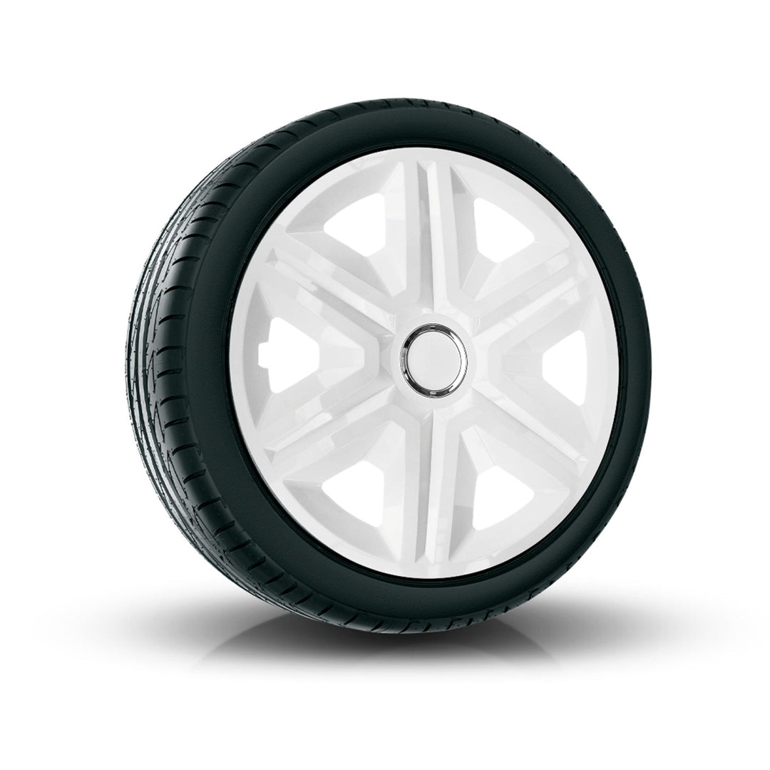 14" NRM FAST WHITE PAINTED капачки за джанти, бели, 4 броя