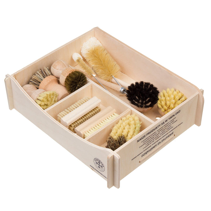 Set curatare, 10 bucati cu suport, EKO, multicolor