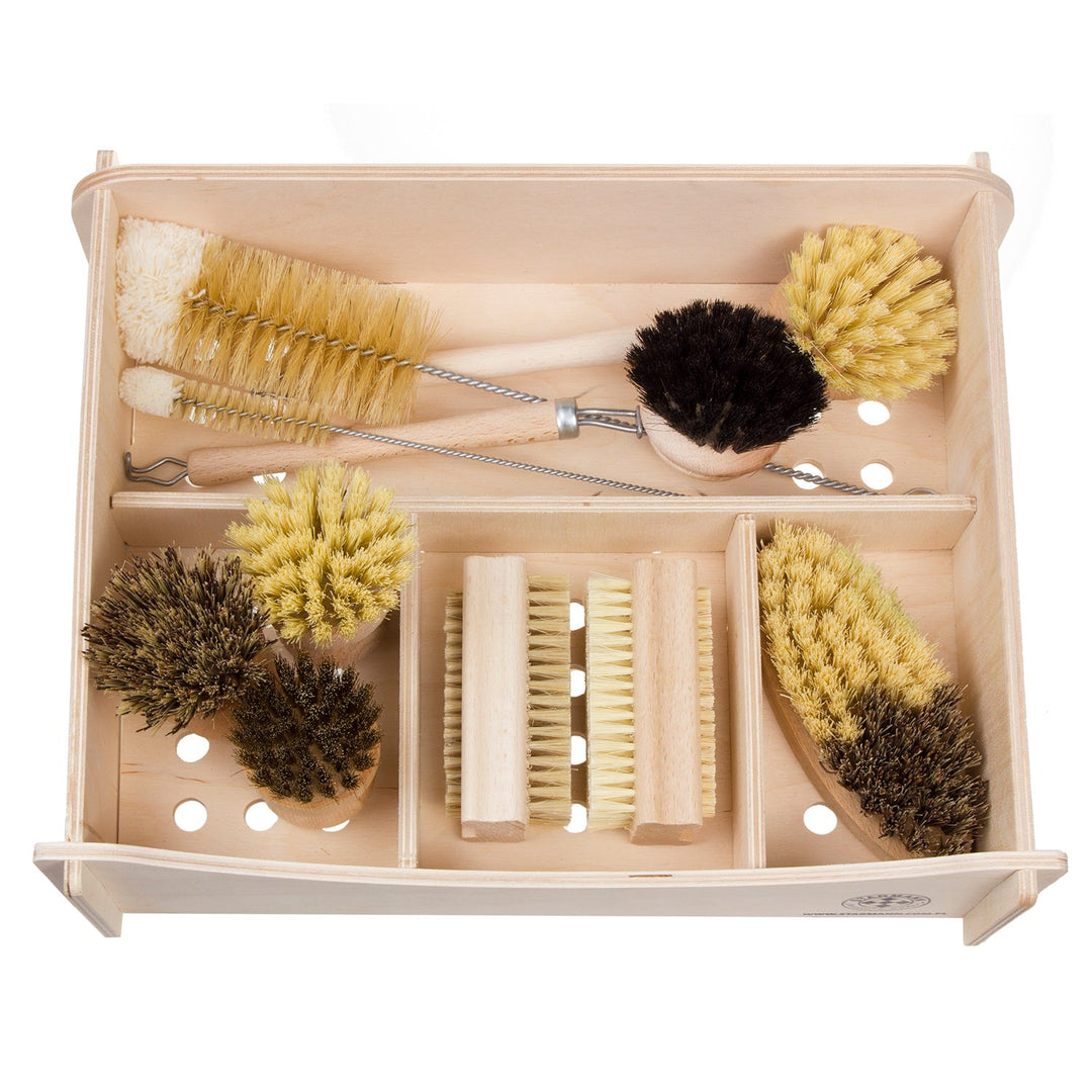 Set curatare, 10 bucati cu suport, EKO, multicolor