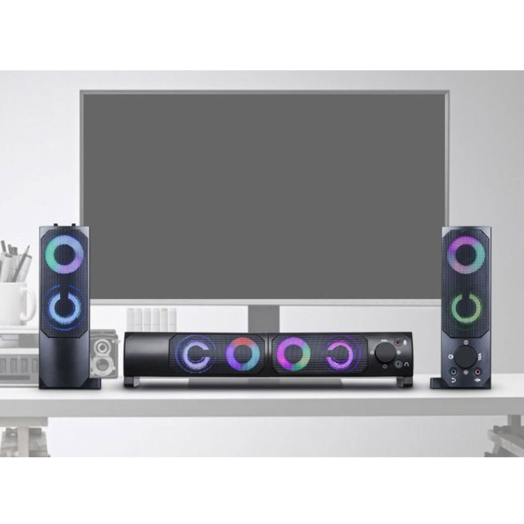 Blow MS-28 2.0 компютърни високоговорители със звукова лента и многоцветна RGB LED подсветка