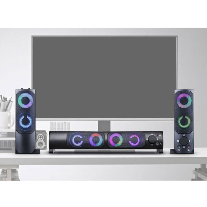 Blow MS-28 2.0 компютърни високоговорители със звукова лента и многоцветна RGB LED подсветка