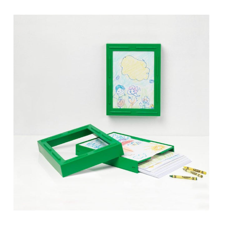 Rama pentru camera copiilor pentru fotografii imagini desene Crayola verde