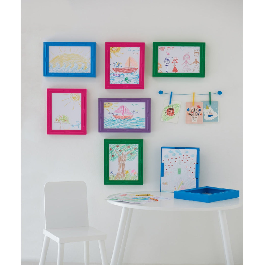 Rama pentru camera copiilor pentru fotografii imagini desene Crayola verde