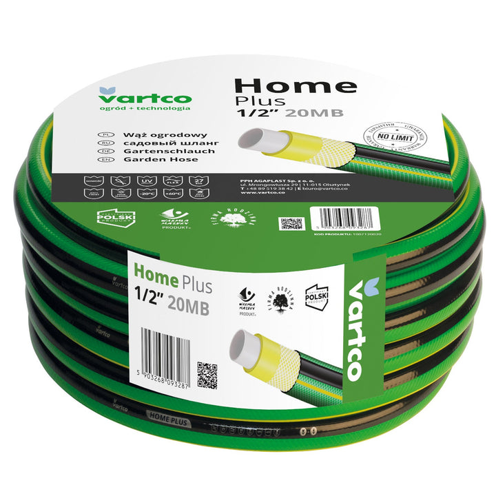 Vartco Home Plus 1/2" 20 м 4-слоен градински маркуч
