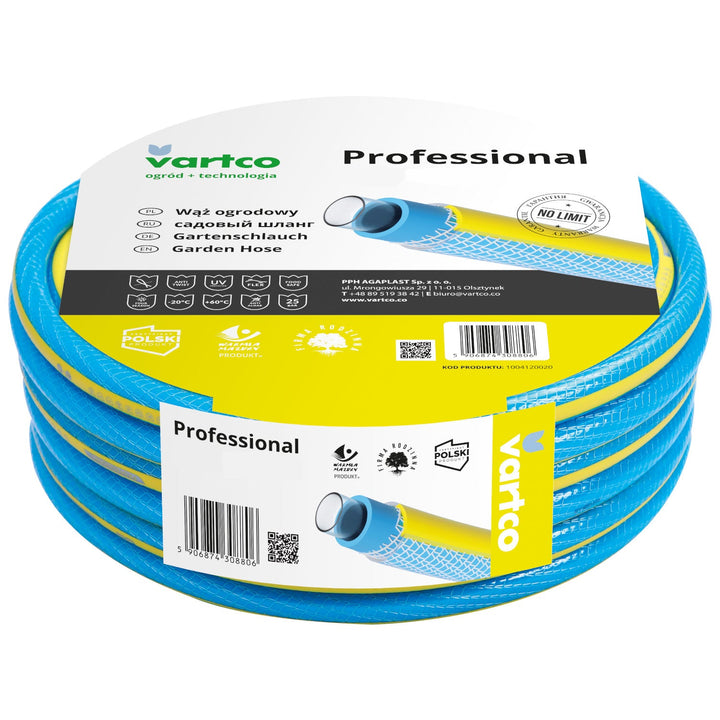 Vartco Professional 3/4" 20 м 4-слоен градински маркуч
