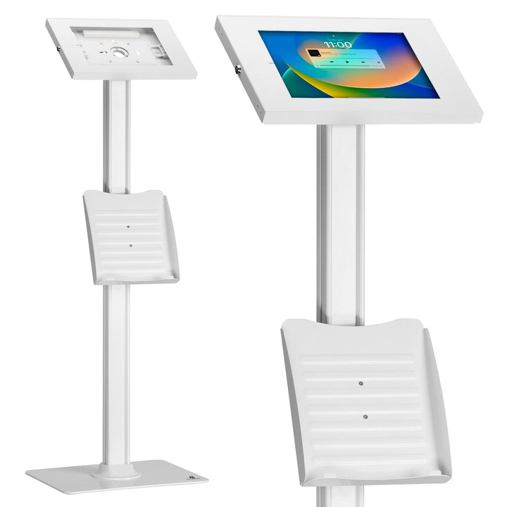 Stoajk рекламен щанд за таблет Maclean, стоящ на пода с ключалка, 9,7"-11", iPad/iPad Air/iPad Pro, Samsung Galaxy Tab A/Tab A7/Tab S6 Lite, MC-476W