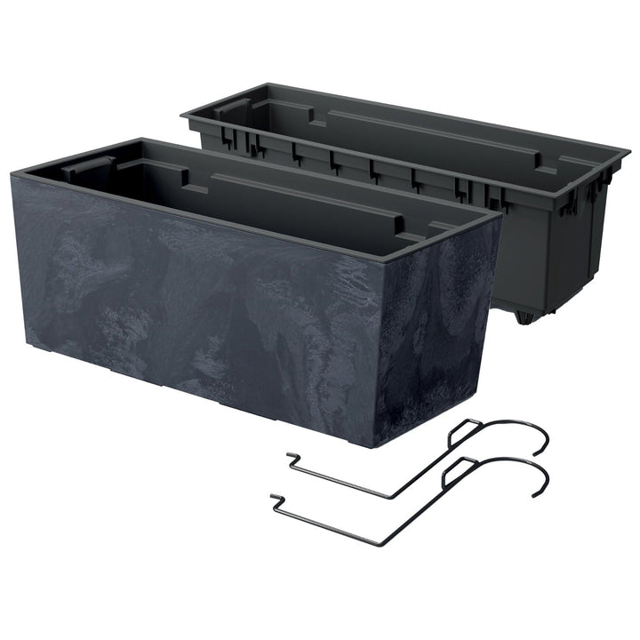 Кутия с куки и вложка Urbi Case Concrete Effect DUC400EW-S433 - антрацитен цвят