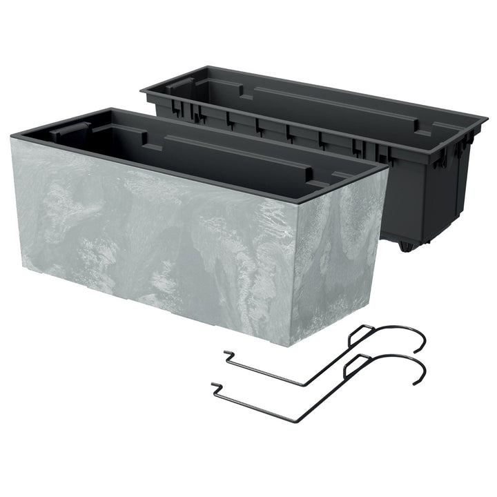 Кутия с куки и вложка Urbi Case Concrete Effect DUC400EW-422U - цвят бетон