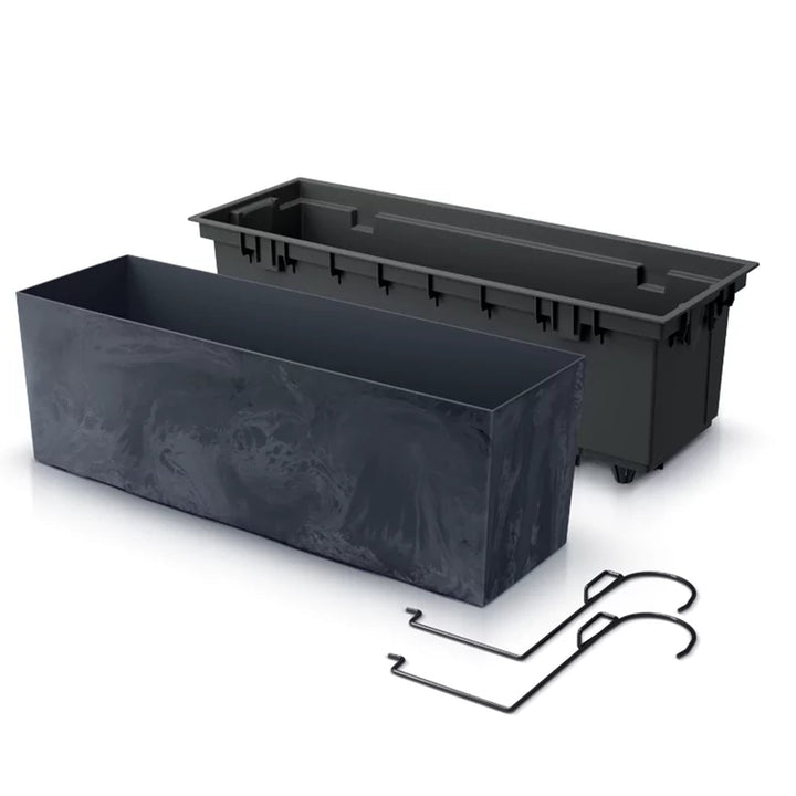 Кутия с куки и вложка Urbi Case Concrete Effect W DUC600EW-S433 - цвят антрацит