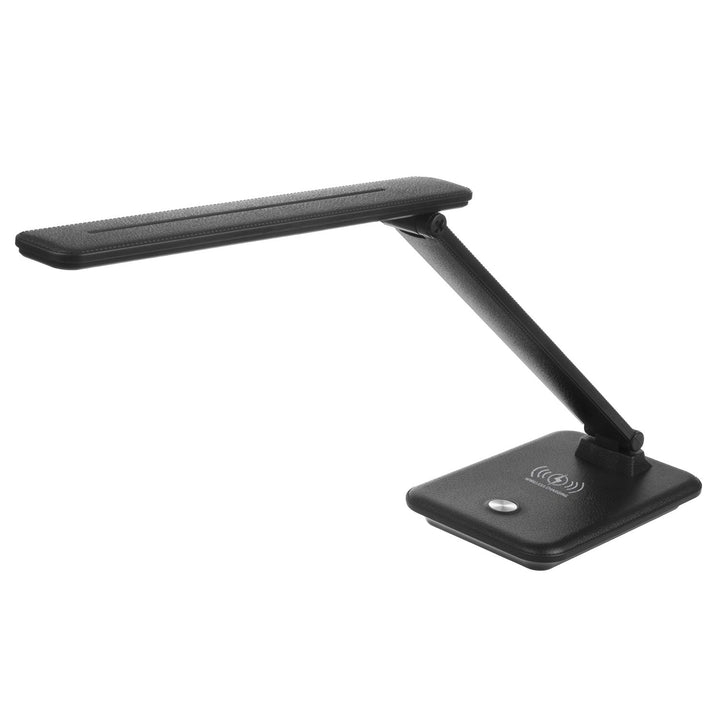 LED настолна лампа Maclean, макс. 9 W, 220–240 V AC, с възможност за промяна на цвета, с регулиране на яркостта, безжично зарядно устройство, 450 lm, MCE616 B