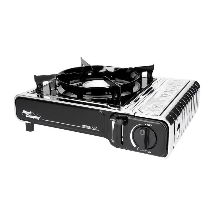 Къмпинг печка Alpen Camping, мощност: 2,2 kW, консумация на газ 160 g/h, пиезоелектрично запалване, MONT BLANC