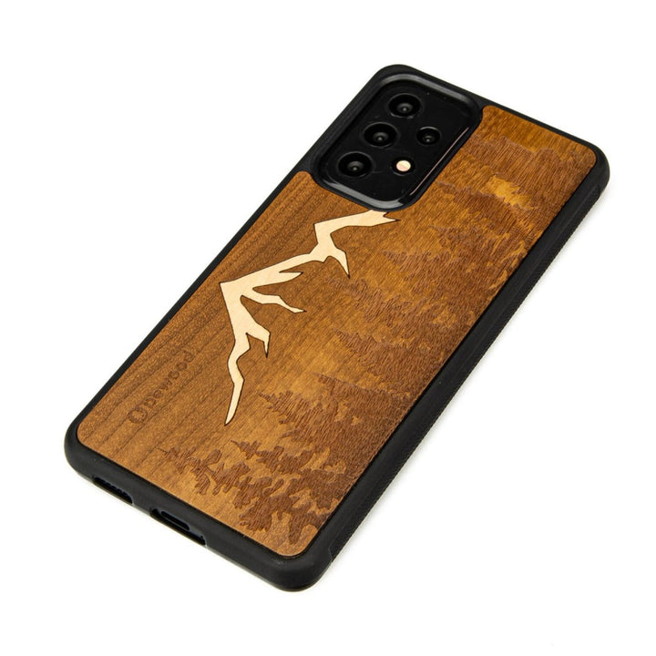 Husa telefon Bewood, din lemn, Samsung Galaxy A53 5G, Mountains