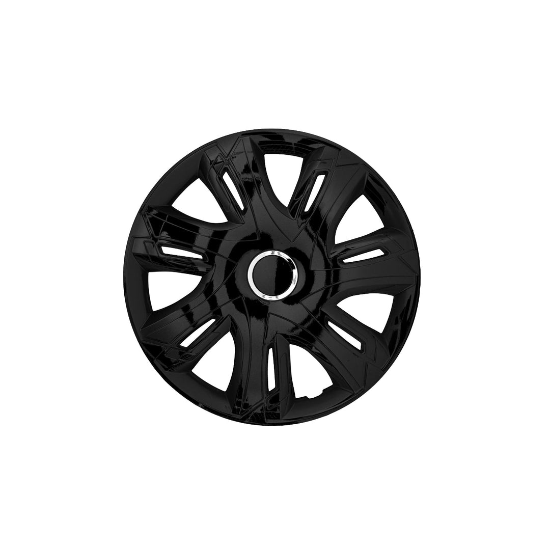 15" черни лакирани капачки за джанти Supernova, 4 броя