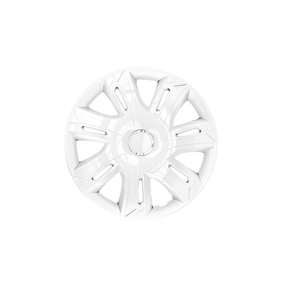 15" NRM Supernova бели лакирани капачки за джанти, 4 броя