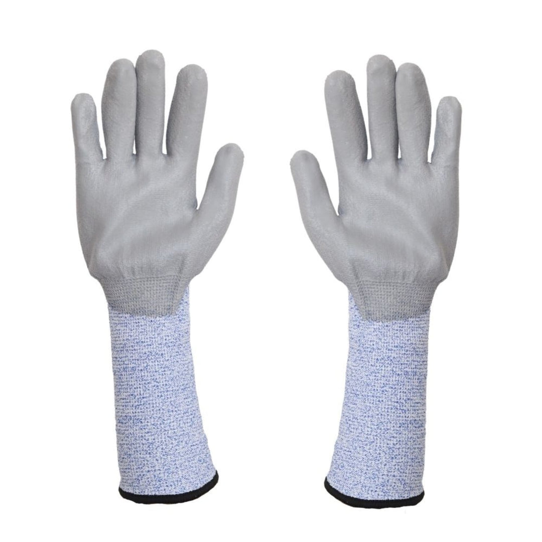 Set de 12 perechi de manusi de protectie din poliuretan, cu mansete lungi, marimea XL