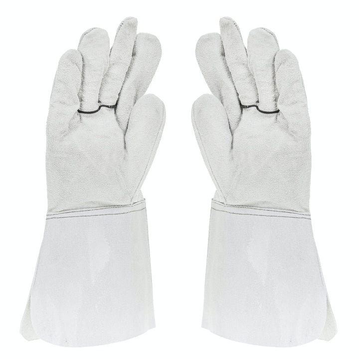 Set de 12 perechi de manusi de protectie pentru sudura din spalt bovina, culoarea alb, marime XL