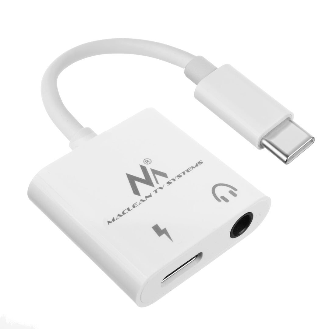USB Type-C към 3,5 мм мини жак адаптер с Power Delivery (PD) 30 W DAC AC1279 Maclean, MCTV-848