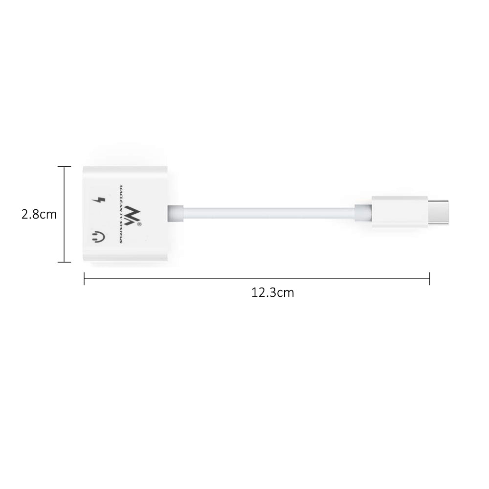 USB Type-C към 3,5 мм мини жак адаптер с Power Delivery (PD) 30 W DAC AC1279 Maclean, MCTV-848