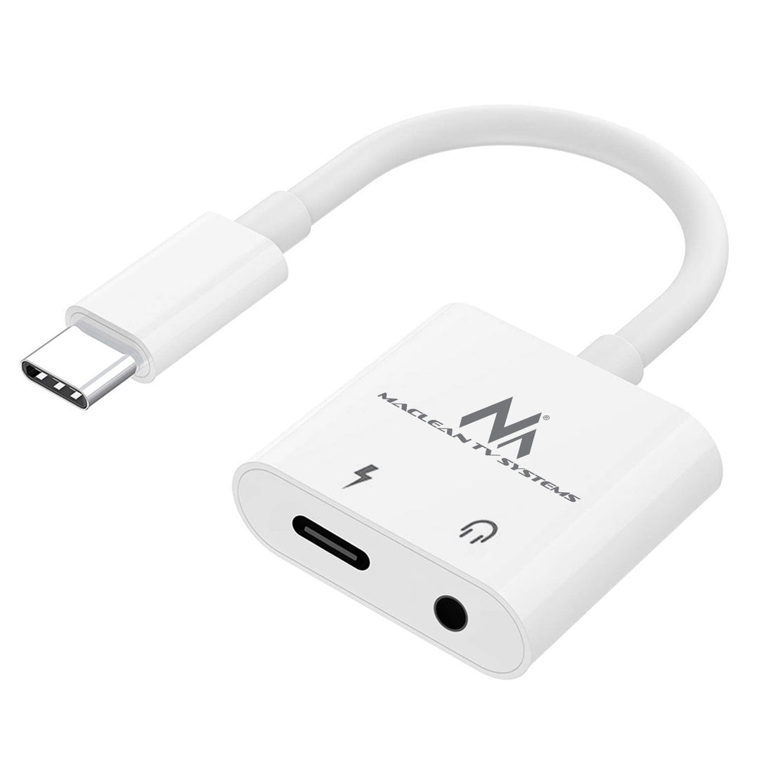 USB Type-C към 3,5 мм мини жак адаптер с Power Delivery (PD) 30 W DAC AC1279 Maclean, MCTV-848