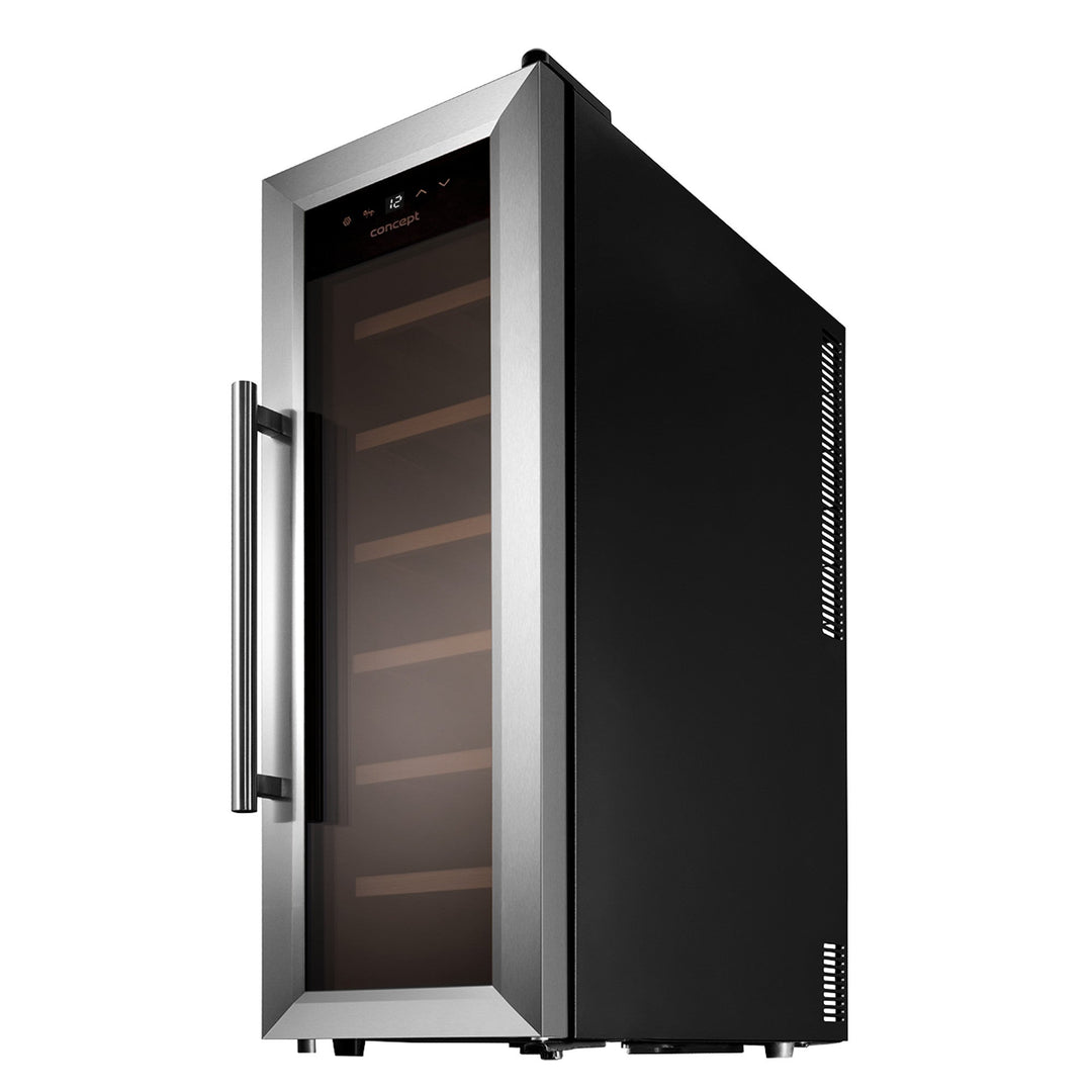 Racitor de vinuri Concept, VTE7014, clasa energetica G, 14 sticle, negru