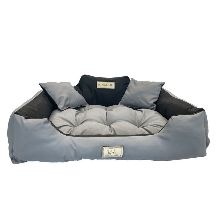 Голямо легло за кучета и котки, 75 x 65, тъмно сиво – Kingdog размер M