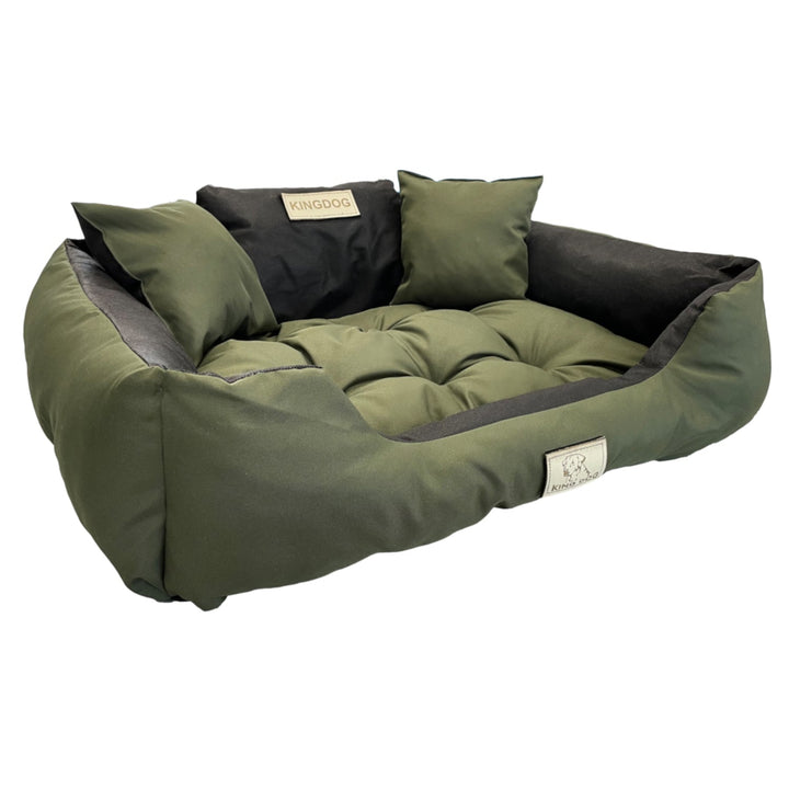Голямо легло за кучета и котки, 75 x 65, зелено – Kingdog размер M