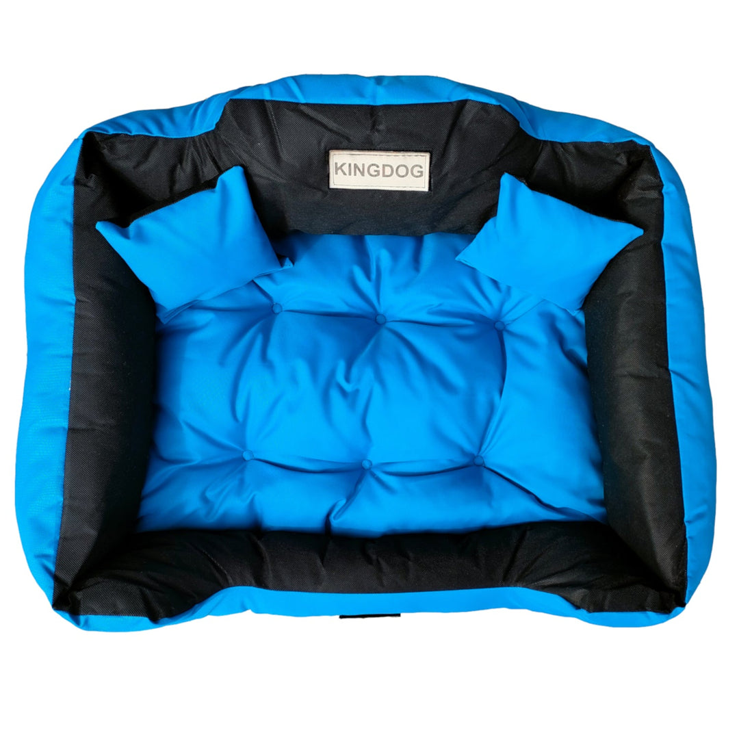 Голямо легло за кучета и котки, 75 x 65, синьо – Kingdog размер M