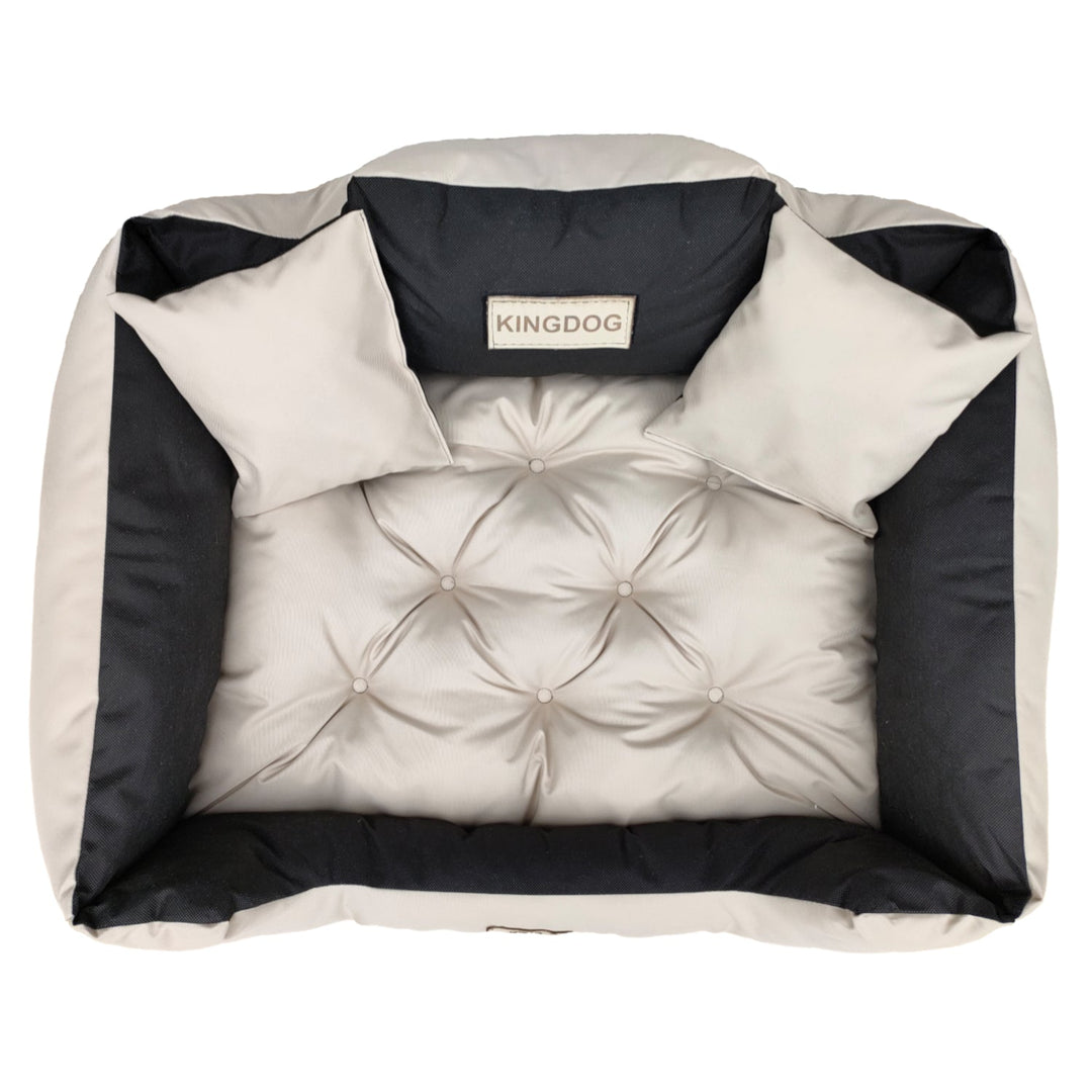Голямо легло за кучета и котки, 115 x 95, бежово – Kingdog размер XL