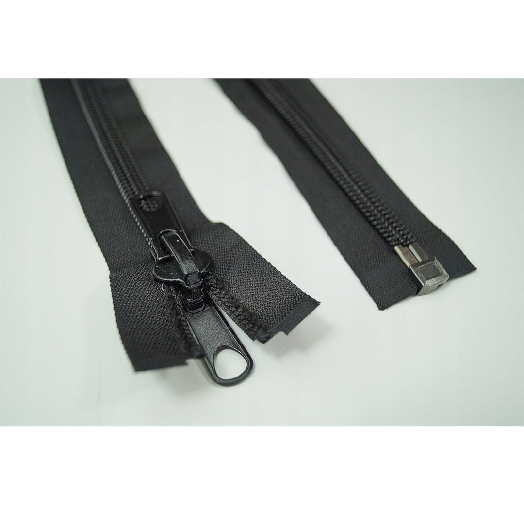 Fermoar 10 mm, lungime 220 cm, negru, impermabil, dublu