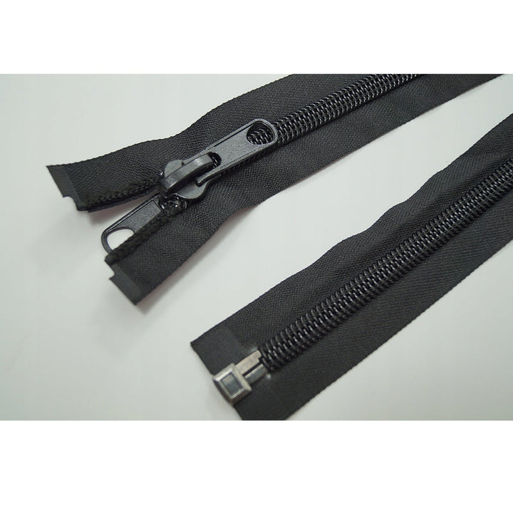 Fermoar 10 mm, lungime 220 cm, negru, impermabil, dublu