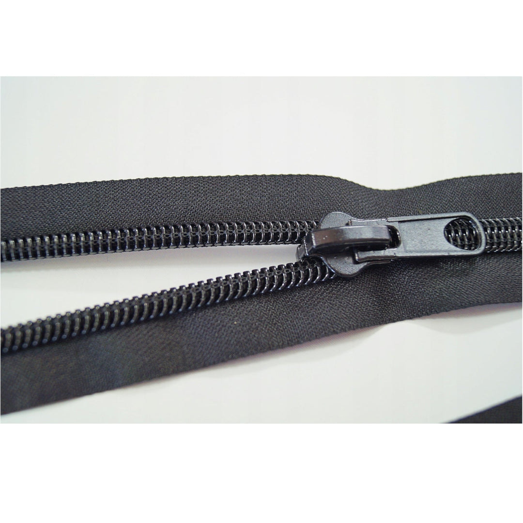 Fermoar 10 mm, lungime 220 cm, negru, impermabil, dublu