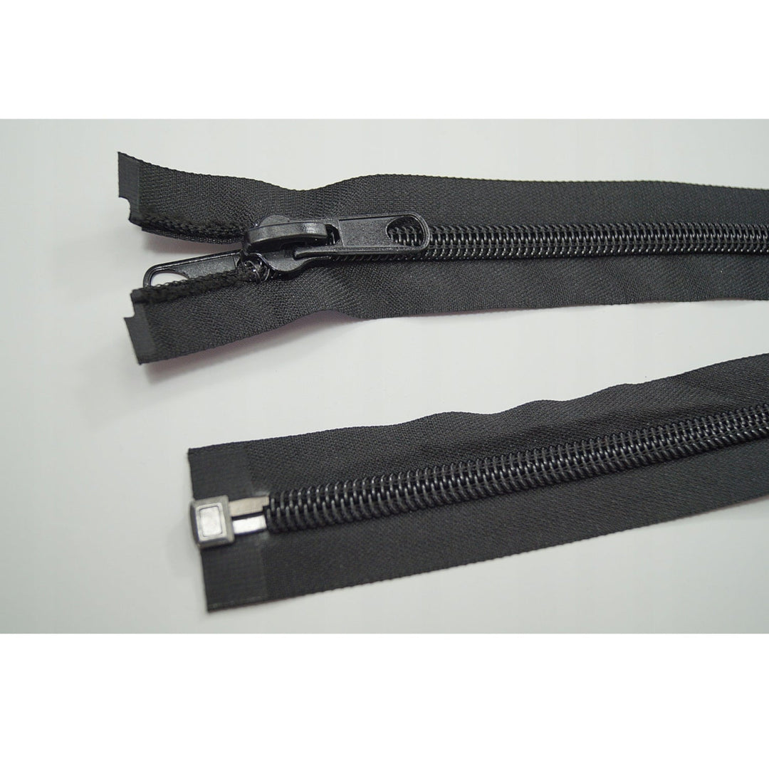 Fermoar 10 mm, lungime 220 cm, negru, impermabil, dublu