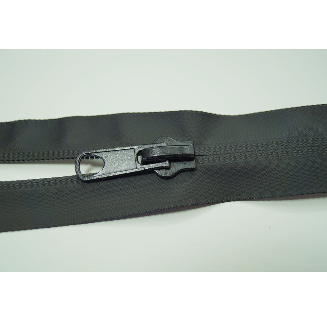 Fermoar 10 mm, lungime 250 cm, negru, impermabil, dublu
