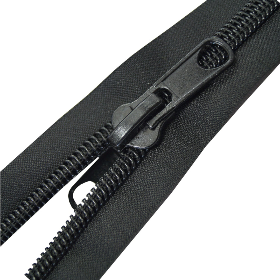 Fermoar 10 mm, lungime 280 cm, negru, impermabil, dublu