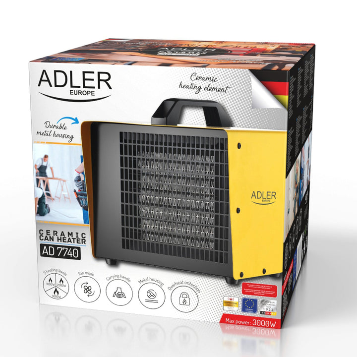 Adler AD 7740 3000W керамичен нагревател с термостат