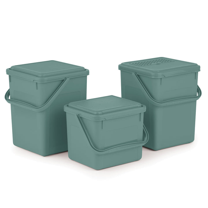 Rotho Bio 9L кофа за компост с въглероден филтър, тъмнозелена