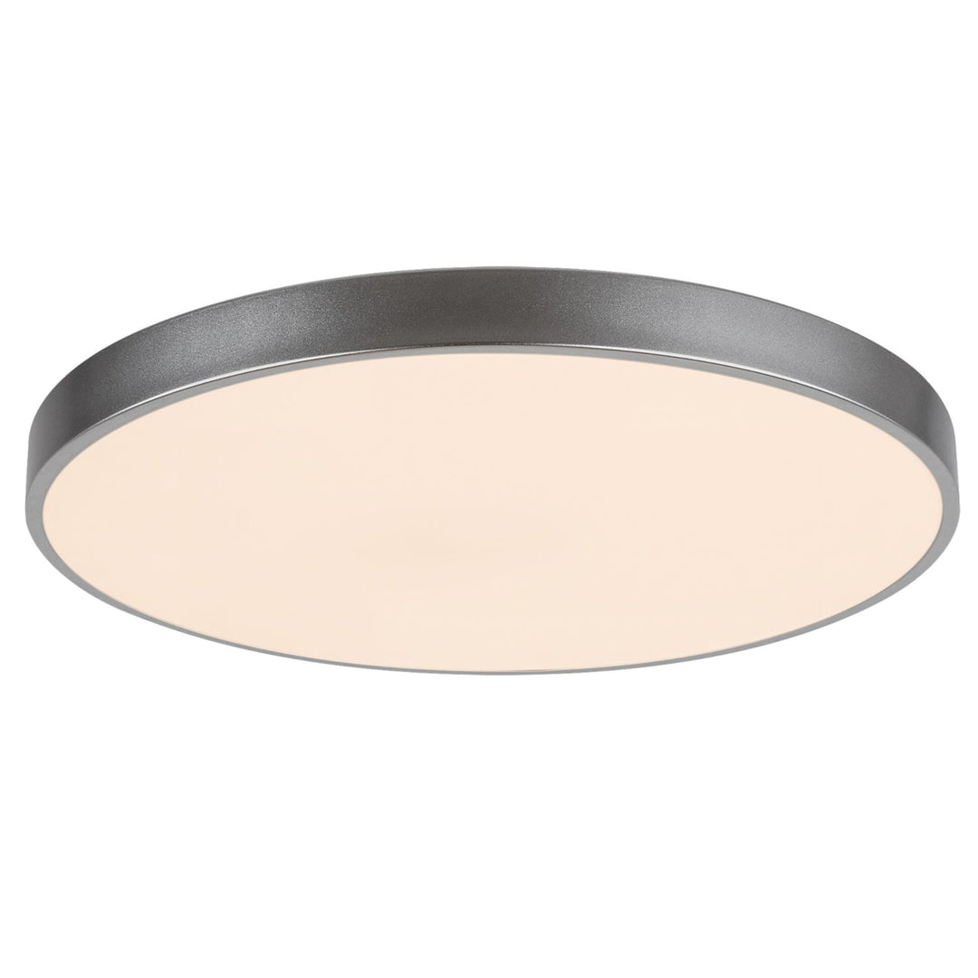 Таванска лампа Tesia, инд. Ceil.LED 60W, сребриста, D60cm - таванска лампа