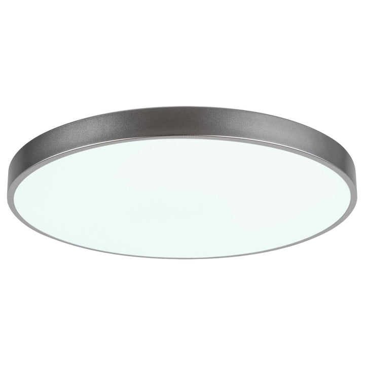 Таванска лампа Tesia, инд. Ceil.LED 60W, сребриста, D60cm - таванска лампа