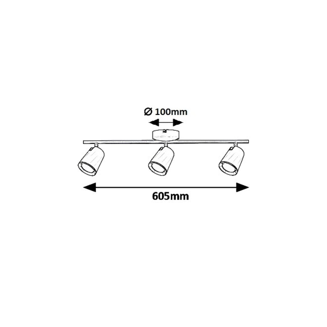 Bara spot Solange, Rabalux, LED 18W, metal, alb, IP20