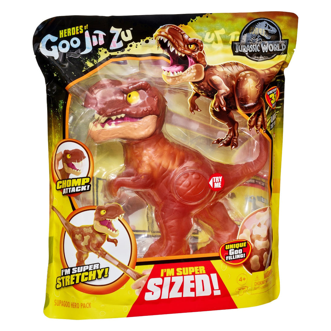 Heroes of Goo Jit Zu Jurassic World голяма фигурка на динозавър Supagoo T.Rex – височина 19,5 см