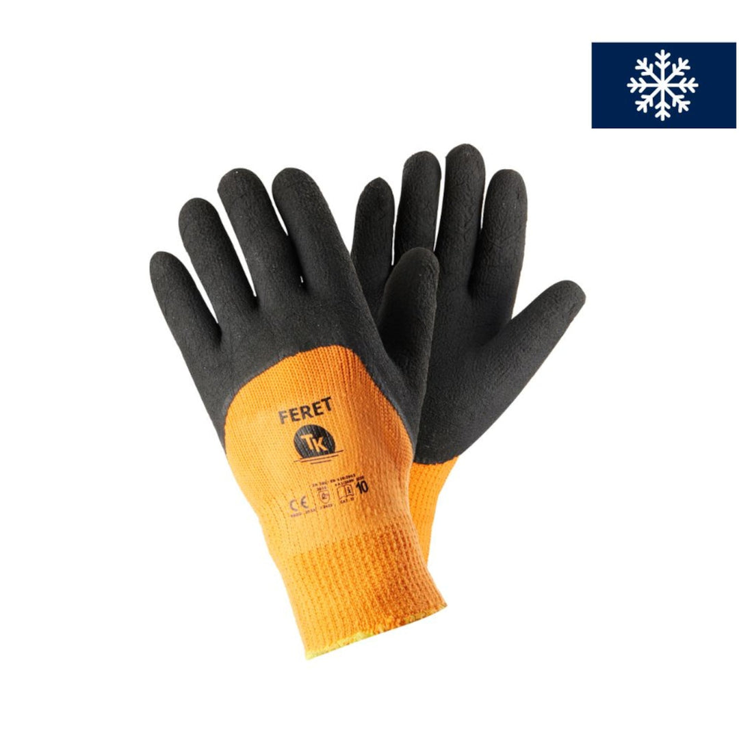 Set de 12 perechi de manusi de protectie Feret, de iarna, marime 2XL