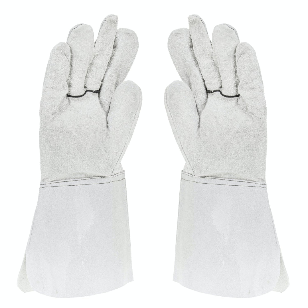 Manusi de protectie din spalt bovina, culoarea alb, marime XL