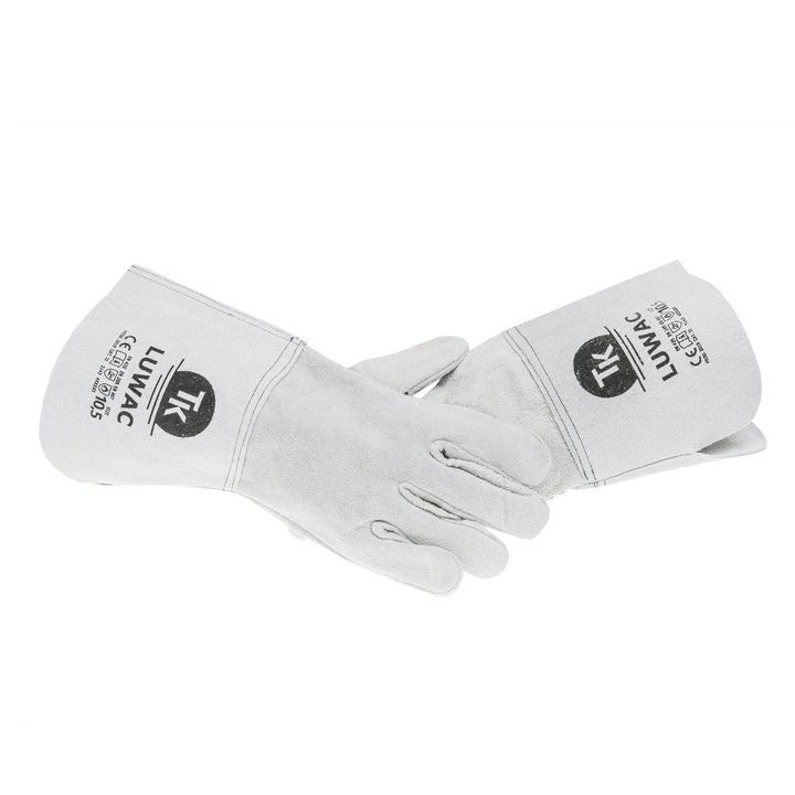Manusi de protectie din spalt bovina, culoarea alb, marime XL