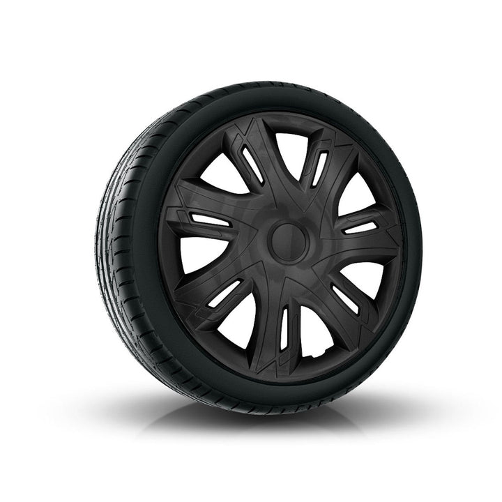 Универсални капачки за колела 16" N-Power черни матови, 4 броя