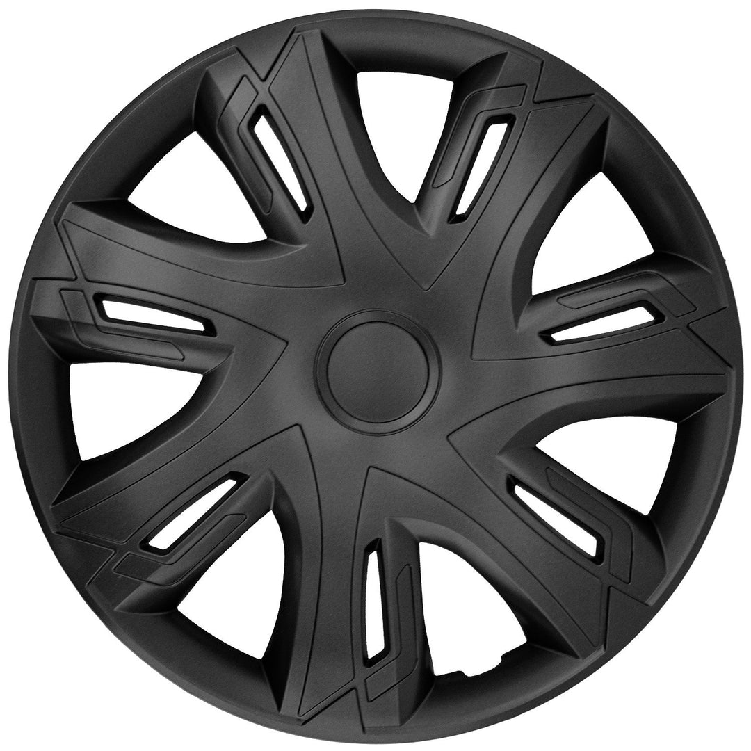 Универсални капачки за колела 16" N-Power черни матови, 4 броя