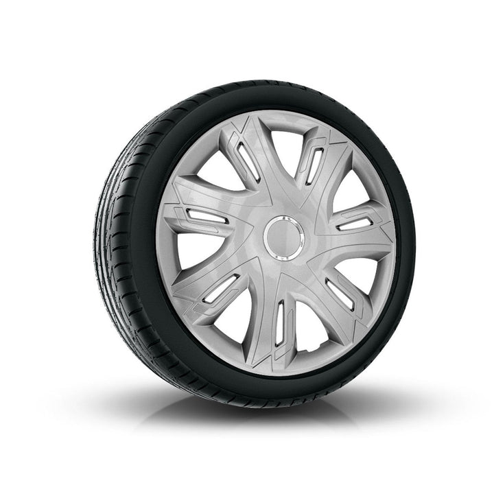 14" NRM Supernova сребристо лакирани капачки за джанти, 4 бр. - сребристо лакирани