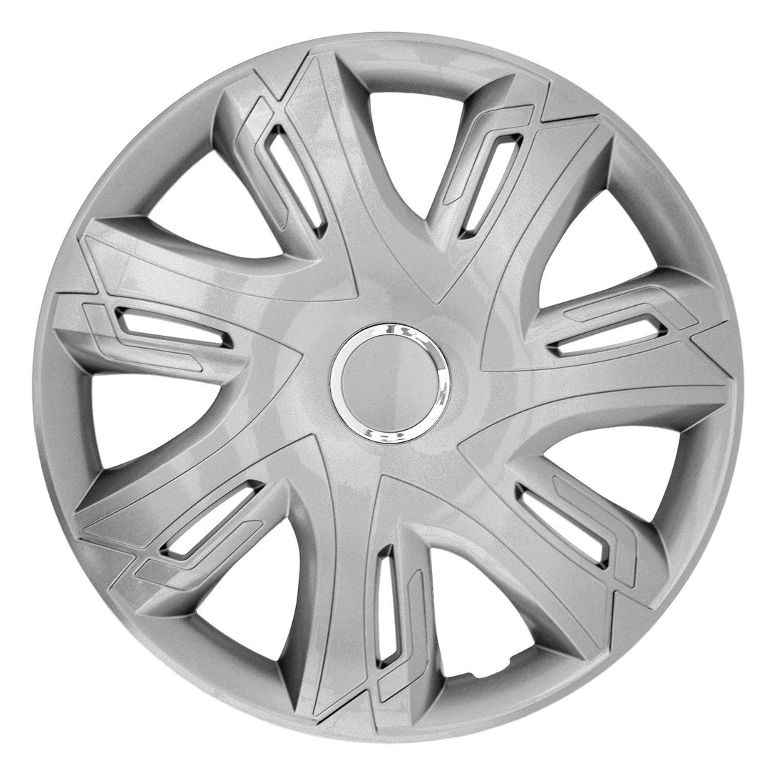 14" NRM Supernova сребристо лакирани капачки за джанти, 4 бр. - сребристо лакирани